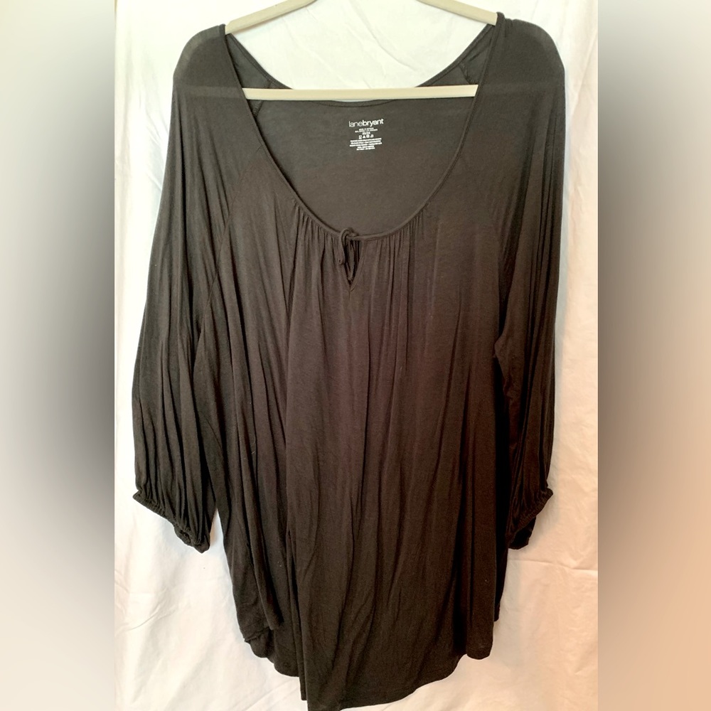 Lane Bryant 3/4 sleeve blouse with elastic cuffs